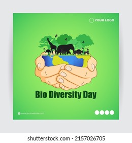 vector illustration for world bio diversity day