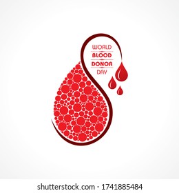 Vector Illustration For World Blood Donor Day.Donate Blood Concept which is held on 14th June