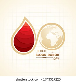 Vector Illustration For World Blood Donor Day.Donate Blood Concept which is held on 14th June