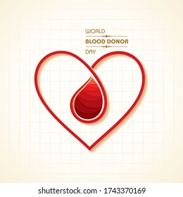 Vector Illustration For World Blood Donor Day.Donate Blood Concept, das am 14. Juni statt