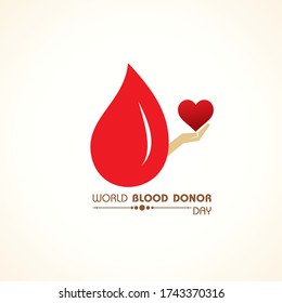 Vector Illustration For World Blood Donor Day.Donate Blood Concept which is held on 14th June