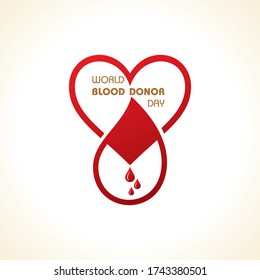 Vector Illustration For World Blood Donor Day.Donate Blood Concept which is held on 14th June
