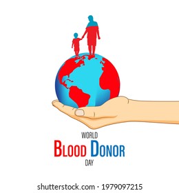 ilustración vectorial para el día mundial de donantes de sangre