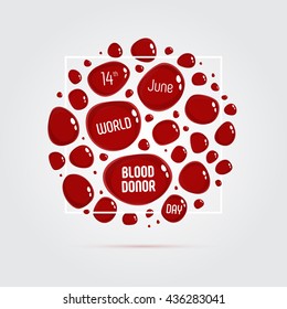 Vector illustration for world blood donor day.