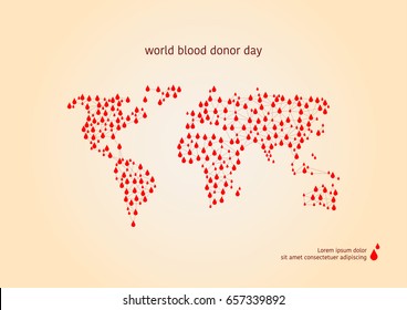 Vector illustration of World Blood Donor Day Poster