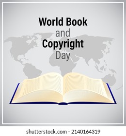 Vector illustration for world book , copy right day