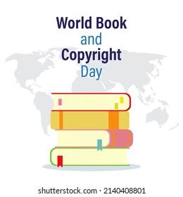 Ilustración vectorial para libro mundial , día de copia