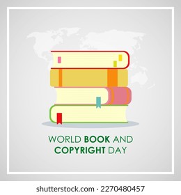 Ilustración de vectores para el Día Mundial del Libro y los Derechos de Autor