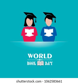 Vector Illustration of World Book Day - Education Concept