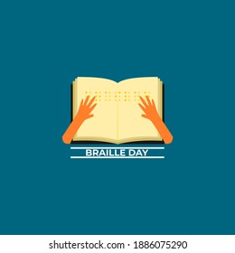 Vector illustration of World Braille Day.January 4. Happy World Braille Day vector illustration. Suitable for greeting card, poster and banner