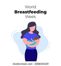 vector illustration for world breast feeding day