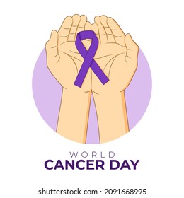 vector illustration for world cancer day