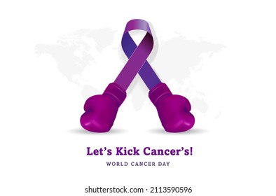 Vector illustration of World cancer day template