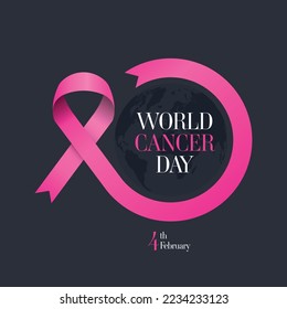 Vector Illustration of World Cancer Day, 4th Feb.