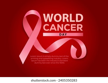 Vector illustration of world cancer day background banner.