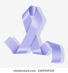 Vector illustration of the World Cancer Day template on February 4th with a purple lavender ribbon.