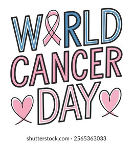 Vector Illustration World Cancer Day Poster Or Banner on 4 February in Background.
