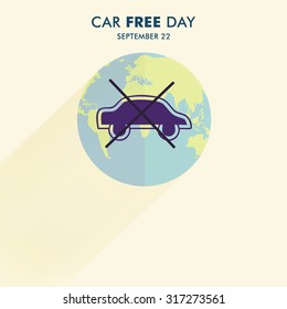 Vector illustration of World Car Free Day.