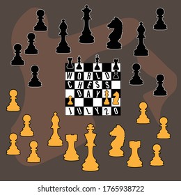 Vector illustration for World Chess Day