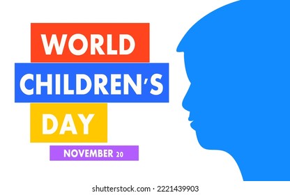 VECTOR ILLUSTRATION OF WORLD CHILDREN'S DAY 