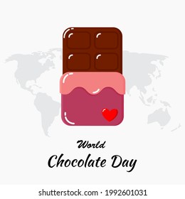 ilustración vectorial para el día mundial del chocolate.