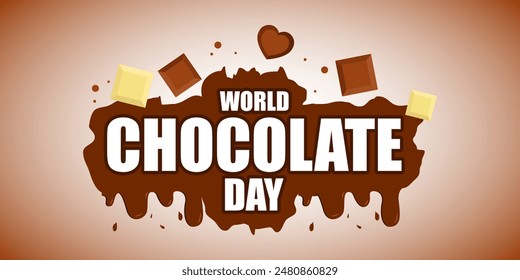 Vektorillustration des World Chocolate Day Social Media Feed Vorlage