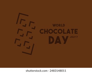 Vector Illustration of World Chocolate Day. July 7. Flat design vector. Poster, banner, card, background. Eps 10.