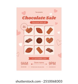 Vector Illustration of World Chocolate Day Flyer