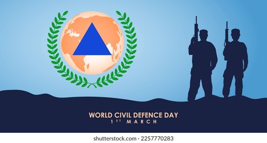 Ilustración de vectores para el Día Mundial de la Defensa Civil