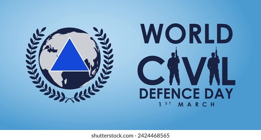 Vector illustration of World Civil Defence Day social media feed template