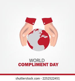 Vector Illustration of World Compliment Day. Simple and Elegant Design