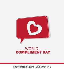 Vector Illustration of World Compliment Day. Simple and Elegant Design