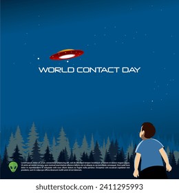 Vector illustration of World Contact Day.