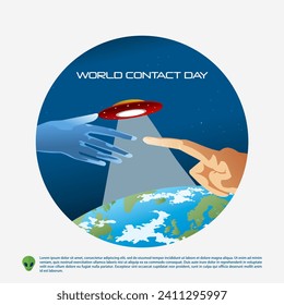 Vector illustration of World Contact Day.
