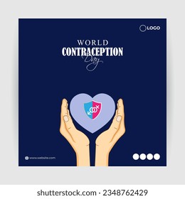 Vector illustration of World Contraception Day banner