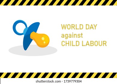 Ilustración vectorial del Día Mundial contra el Trabajo Infantil