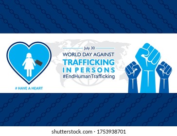 vector illustration of World Day Against Trafficking in Persons poster or banner design