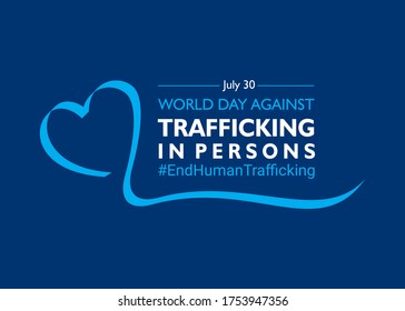 vector illustration of World Day Against Trafficking in Persons poster or banner design