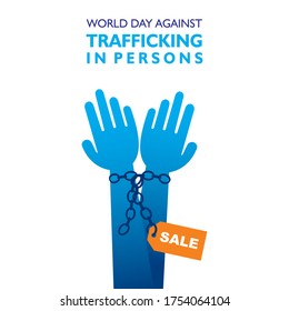 ilustración vectorial del Día Mundial contra la Trata de Personas
