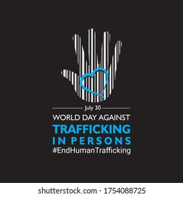 vector illustration of World Day Against Trafficking in Persons poster or banner design