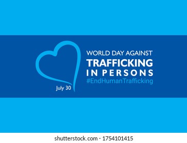 vector illustration of World Day Against Trafficking in Persons poster or banner design