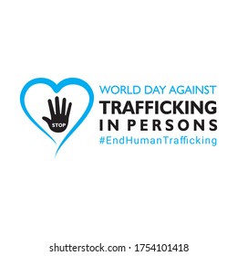 vector illustration of World Day Against Trafficking in Persons poster or banner design