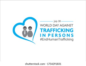 vector illustration of World Day Against Trafficking in Persons poster or banner design