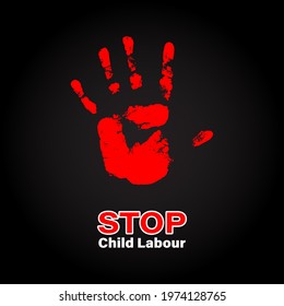 Vector illustration for world day against child labor day-12 June