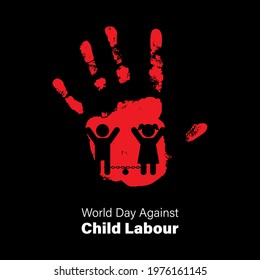 Vector illustration for world day against child labor day-12 June