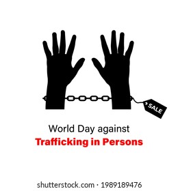 vector illustration for world day against trafficking's in person