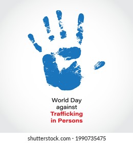 vector illustration for world day against trafficking's in person