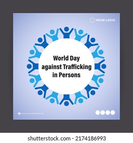 Vector illustration for World Day against Trafficking in Persons