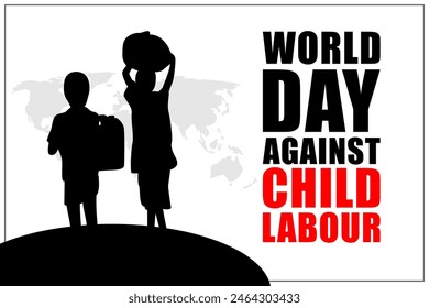 Vector illustration of World Day Against Child Labour 12 June social media feed template