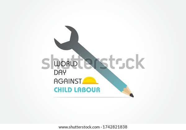 Vector Illustration World Day Against Child Stock Vector Royalty Free